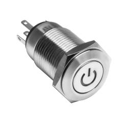 Oracle Lighting - Oracle 2009-007 Pre-Wired Power Symbol On/Off Flush Mount LED Switch UV/Purple - Image 2