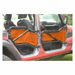 Steinjager - Steinjager Mesh Tube Door Covers Front-Orange for Wrangler JL J0048367 - Image 2