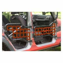 Steinjager - Steinjager Cargo Net Tube Door Covers Rear-Orange for Wrangler JL J0048421 - Image 2