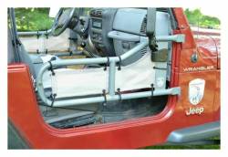 Steinjager - Steinjager Mesh Tube Door Covers Front-White for Jeep CJ7 J0045593 - Image 3