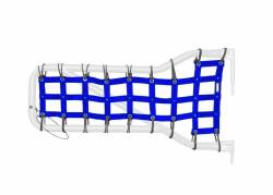 Steinjager - Steinjager Cargo Net Tube Door Covers Front-Blue for Wrangler JK J0043660 - Image 2