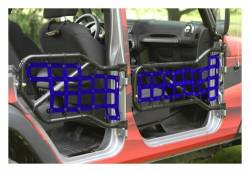 Steinjager - Steinjager Cargo Net Tube Door Covers Front/Rear-Blue for Jeep JK J0043668 - Image 1
