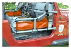 Steinjager - Steinjager Mesh Tube Door Covers Front-Orange for Jeep CJ7 J0045592 - Image 3