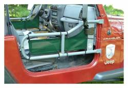 Steinjager - Steinjager Mesh Tube Door Covers Front-Green for Jeep Scrambler J0045612 - Image 3