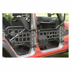 Steinjager - Steinjager Cargo Net Tube Door Covers Front-Gray for Wrangler JL J0048416 - Image 2