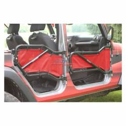 Steinjager - Steinjager Mesh Tube Door Covers Front Red for Wrangler JL J0048362 - Image 2