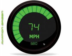 Intellitronix - Intellitronix M9222G LED Digital/Bargraph Memory Speedometer 3-3/8" Black Green - Image 1