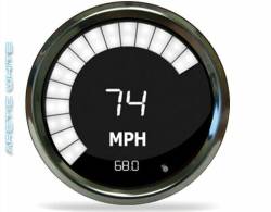 Intellitronix - Intellitronix MS9222W LED Digital Memory Speedometer 3-3/8" Chrome White - Image 1