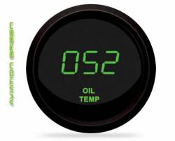 Intellitronix - Intellitronix M9108G LED Digital Oil Temp Gauge 2-1/16" 50 To 250 Black Green - Image 1