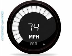 Intellitronix - Intellitronix M9222W LED Digital/Bargraph Memory Speedometer 3-3/8" Black White - Image 1