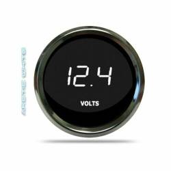 Intellitronix - Intellitronix MS9015W LED Digital Voltmeter 2-1/16" 7 To 25.5 Volts Chrome White - Image 1