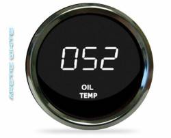 Intellitronix - Intellitronix MS9108W LED Digital Oil Temp Gauge 2-1/16" 50 To 350 Chrome White - Image 1