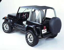 Bestop 52529-15 Strapless Safari Extended Bikini Top Black for 92-95 Wrangler YJ