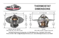 Tuff Stuff Performance Accessories - Tuff Stuff Performance 900195 High Flow Thermostat - Image 2
