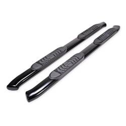 TrailFX - TrailFX A7086B 5" Oval Bent Nerf Bars Black Steel w/Step Pads - Image 1