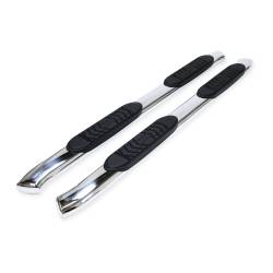 TrailFX - TrailFX A7086S 5" Oval Bent Nerf Bars SS w/Step Pads - Image 1