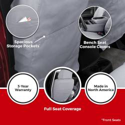 Seat Saver - Seat Saver SS2372PCCH Polycotton SeatSaver Front Row Seat Covers Charcoal - Image 2