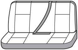 Seat Saver - Seat Saver SS7459PCGY Polycotton SeatSaver Third Row Seat Covers Grey - Image 2