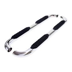 TrailFX - TrailFX A1007S Nerf Bar 4" Oval Side Steps Polished SS Rocker Mount - Image 1