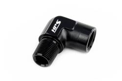HPS Performance - HPS AN914-03 -3AN Male To 3/8" NPT Female Adapter Aluminum Black 90-DEGree - Image 2