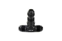 HPS Performance - HPS AN834-10 -10AN Male To Male Bulkhead Adapter Aluminum Black Tee - Image 1