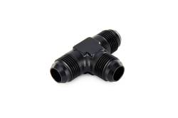 HPS Performance - HPS AN824-12 -12AN Male To Male 3-Way Tee Adapter Aluminum Black 37-DEGree - Image 2