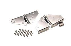 Kentrol - Kentrol 30403 Polished Windshield Hinge Pair for 76-95 Jeep Wrangler YJ & CJ - Image 1