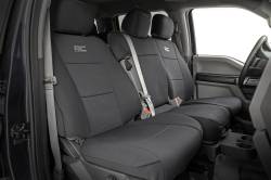 Rough Country Suspension Systems - Rough Country 91063 Front Seat Covers Black for 15-26 Ford F150/Super Duty Crew - Image 1