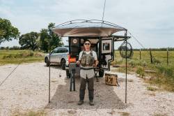 Moon Fab - Moon Fab HG-MSO-SHDOR-SB MoonShade Sun Shade Canopy 9'x7' Truck Van Awning Gray - Image 6