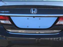 Quality Automotive Accessories - QAA LP12214 1Pc Stainless License Plate Bezel for 2012-2015 Honda Civic - Image 1