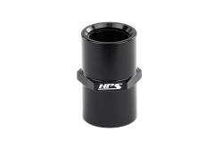 HPS Performance - HPS AN910-03 -3AN Straight Female To 3/8 NPT Female Coupler Adapter Alum. Black - Image 1