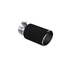 MBRP Exhaust - MBRP T5072CF Exhaust Tip 6" OD Angle Cut End 4" In 12" Long T304 Carbon Fiber - Image 1