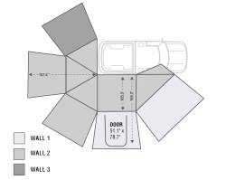 Overland Vehicle Systems - Overland Vehicle Systems 18149909 Nomadic 270 Awning Wall Kit - Image 2