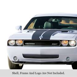 APS - APS Stainless Billet Bumper Grille Black for 09-10 Dodge Challenger GR04FFF08J - Image 1