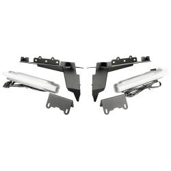 Rugged Ridge - Rugged Ridge 11640.95 CHOP Brackets w/DRL SET FRNTBLACKJEEP - Image 1
