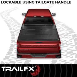 TrailFX - TrailFX TFX1527 Hard Tri-Fold Tonneau Cover Low Profile Lockable Black FRP - Image 2