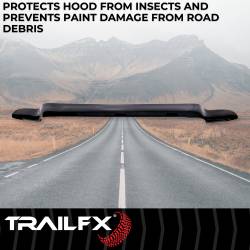 TrailFX - TrailFx 5727H Bug Shield TFX Hood Protectors Wrap-Around Smoke Acrylic - Image 2