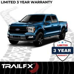 TrailFX - TrailFX A1004B Nerf Bar 4" Oval Side Steps Black Steel Rocker Mount - Image 2