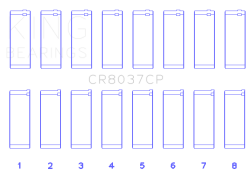 King Engine Bearings - King Bearings CR8037CP Connecting Rod Bearing Set for GM Duramax Diesel - Image 2