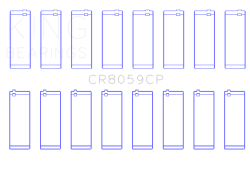 King Engine Bearings - King Bearings CR8059CP CONNECTING Rod Bearing Set for GM DURAMAX Diesel - Image 2