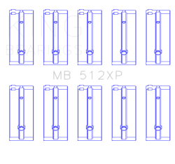 King Engine Bearings - King Bearings MB 512XP MAIN Bearing SET for Ford BDA 5 pairs - Image 2
