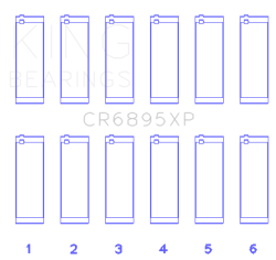 King Engine Bearings - King Bearings CR6895XP STDX CONNECTING Rod Bearing SET for FORD ECOBOOST 3.5L V6 - Image 2
