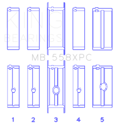 King Engine Bearings - King Bearings MB 558XPC 001 MAIN Bearing SET for CHRYSLER 273 301 313 318 340 - Image 2