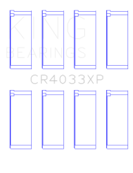 King Engine Bearings - King Bearings CR4033XP Connecting Rod Set for Honda F20C F22C B20 H22 - Image 2