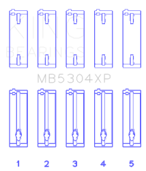 King Engine Bearings - King Bearings MB5304XP STDX MAIN Bearing SET for MAZDA B6 B6-T ZM B3 B5 - Image 2
