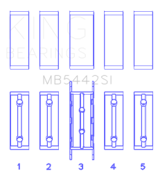 King Engine Bearings - King Bearings MB5442SI MAIN Bearing SET for FORD/MAZDA L3 L3-VDT MZR - Image 2