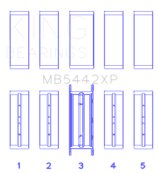 King Engine Bearings - King Bearings MB5442XP.026 MAIN Bearing Set for FORD/MAZDA L3 L3-VDTI6:I43 MZR - Image 2
