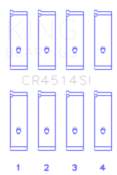 King Engine Bearings - King Bearings CR4514SI Connecting Rod Bering Set for Toyota 1AZFE 2AZFE - Image 2