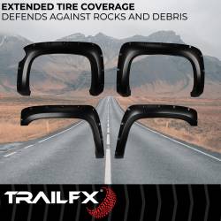 TrailFX - TrailFX TFC3003S Pocket Style Fender Flare Set Black Smooth Paintable Finish - Image 2