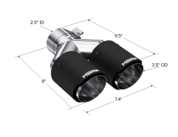 MBRP Exhaust - MBRP Exhaust T5171CF 2.5" Inlet Carbon Fiber Exhaust Tip - Image 2